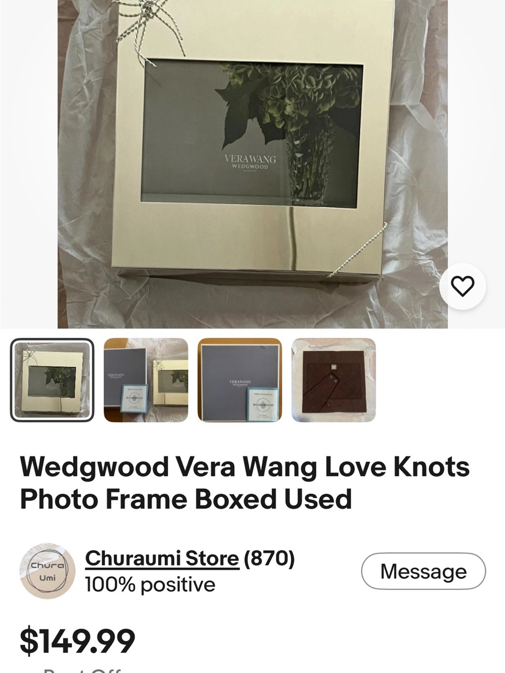 Love Knots Silver Photo Frame